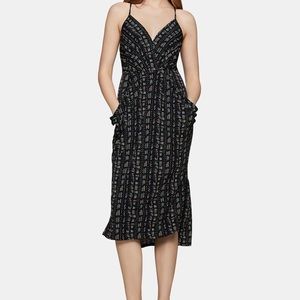 BCBGeneration Printed Surplice Midi Dress